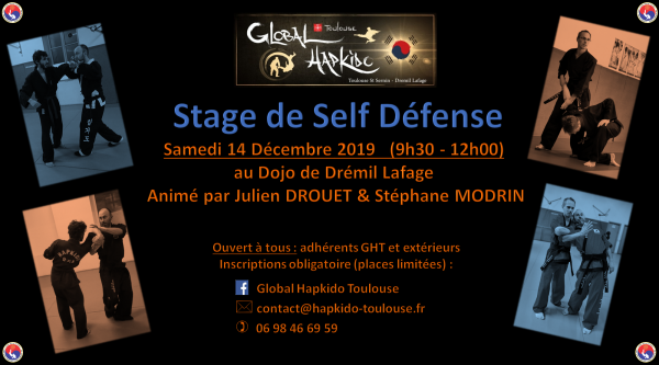 stage self défense  décembre 2019